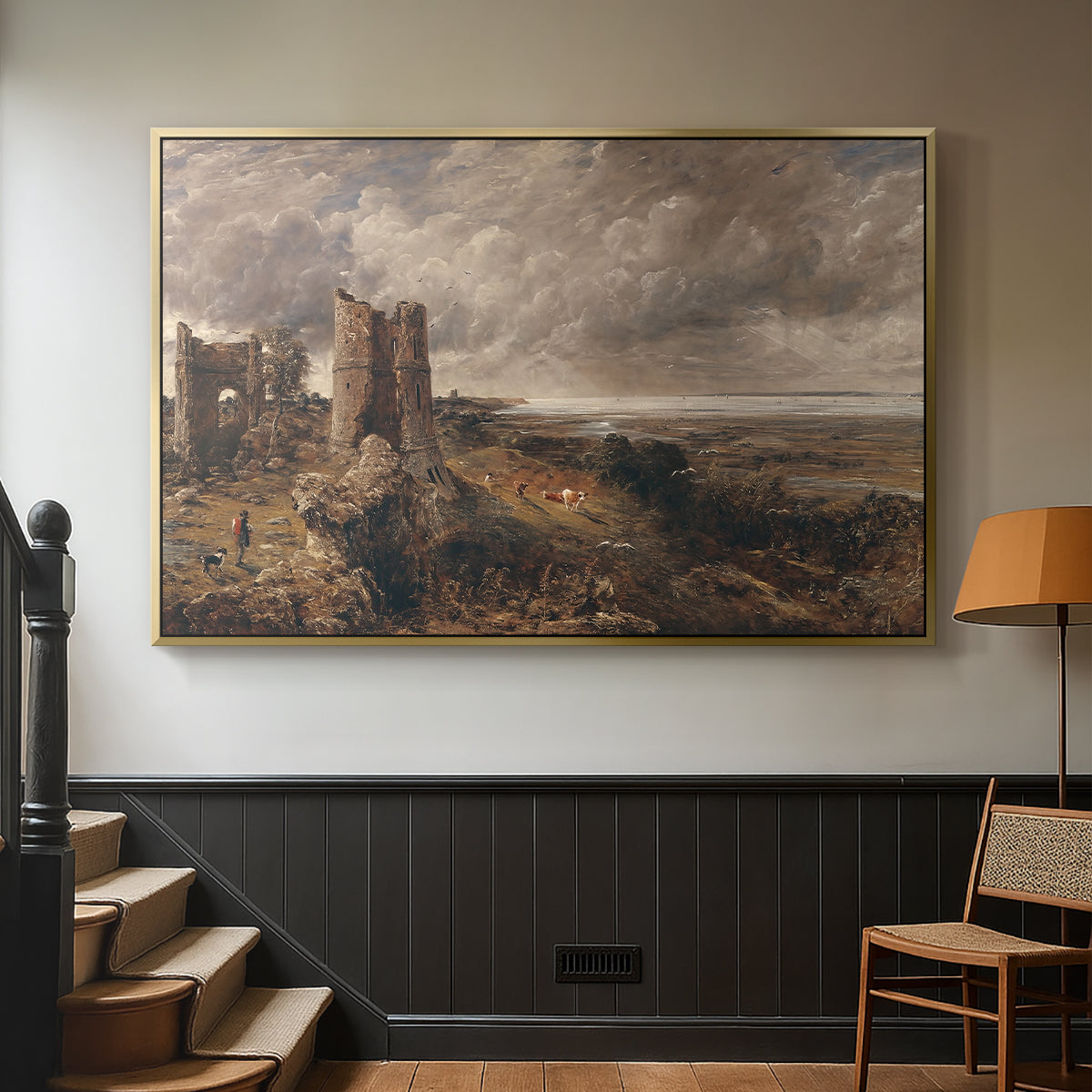 Hadleigh Castle, Mouth of Thames, c. 1829 - Floater Framed Canvas Print