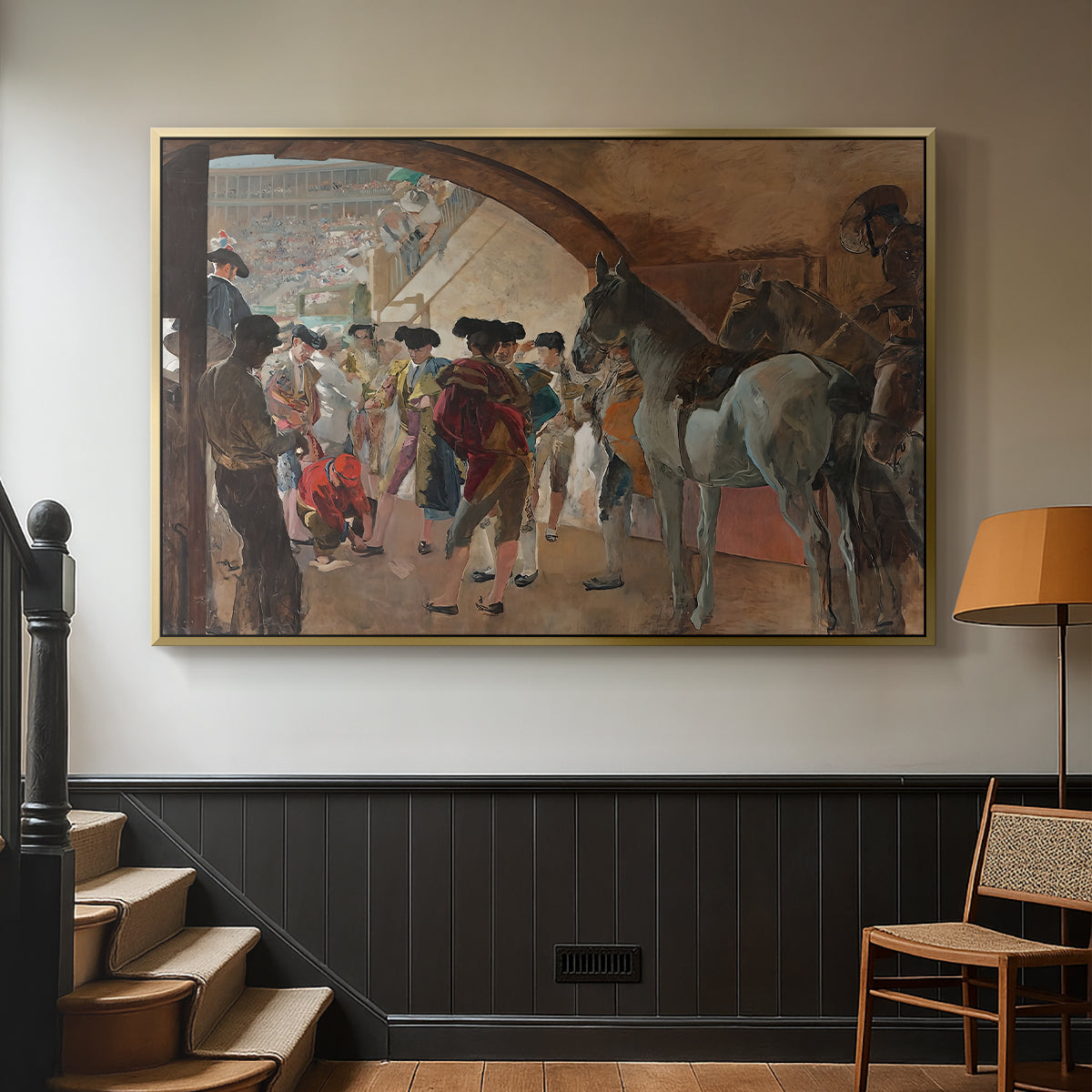 Before the Bullfight (Antes de la corrida), c. 1900 - Floater Framed Canvas Print