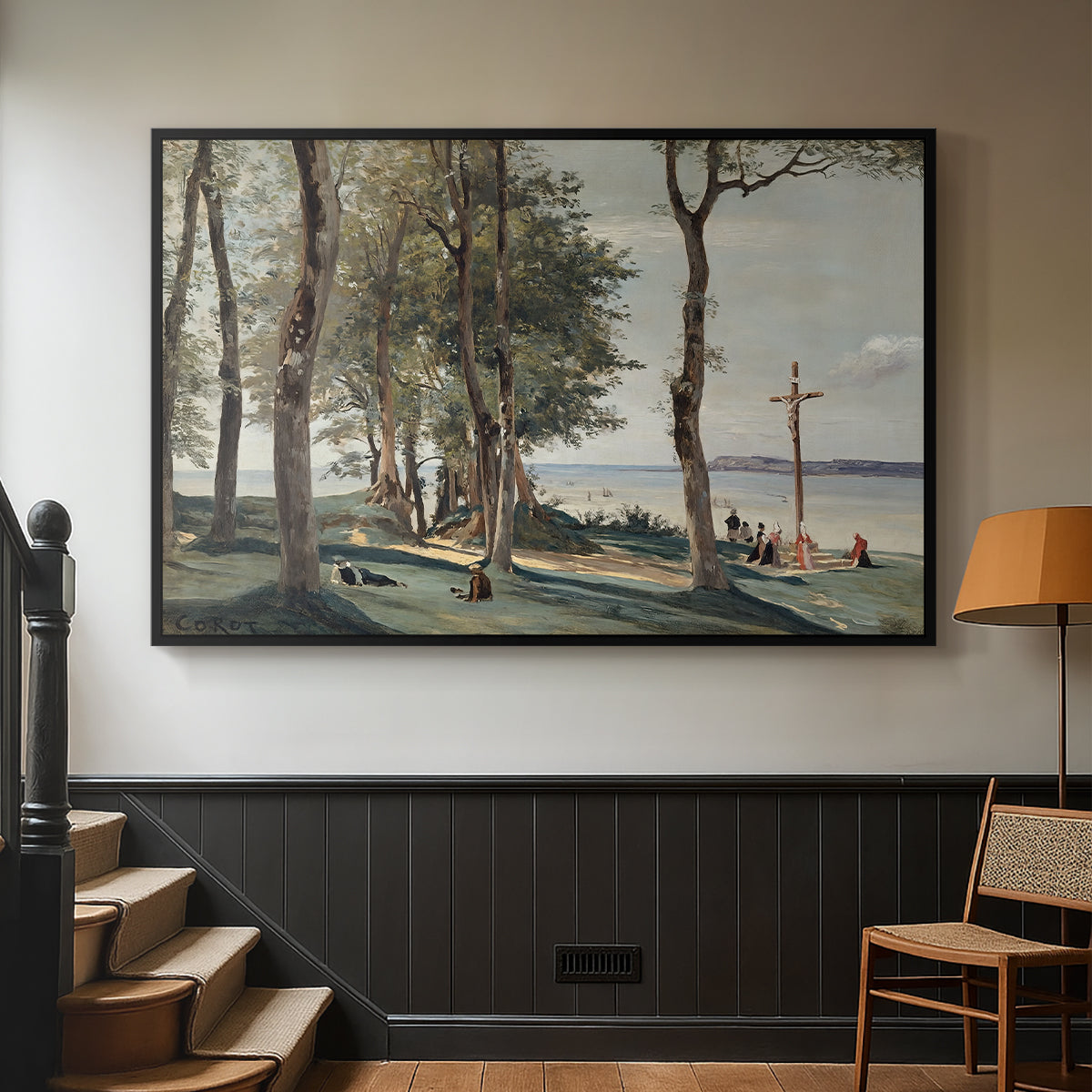 A Calvary on the Cote de Grace, c. 1829 - Floater Framed Canvas Print