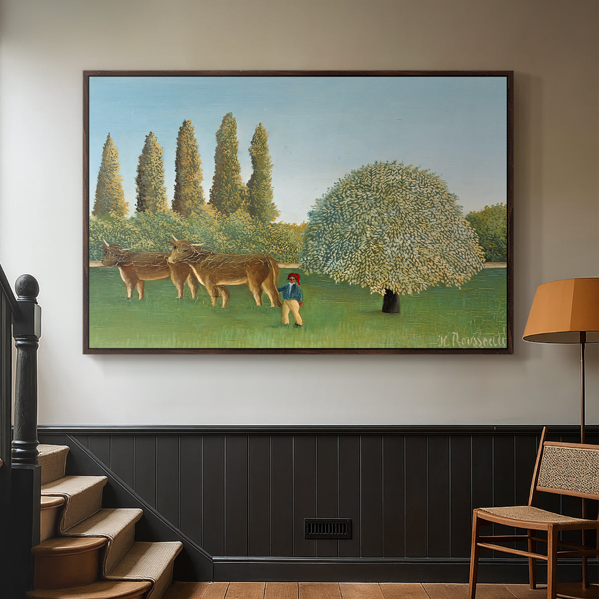 Meadlowland (The Pasture), 1910 - Floater Framed Canvas Print