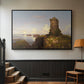 Italian Coast Scene with Ruined Tower, 1838 - Floater Framed Canvas Print