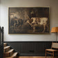 Portraits of Two Extraordinary Oxen, Property of the Earl of Powis, 1814 - Floater Framed Canvas Print