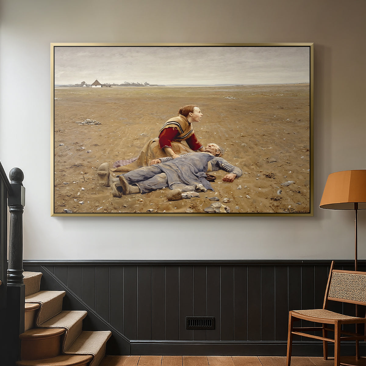 Worn Out (Udslidt), 1889 - Floater Framed Canvas Print