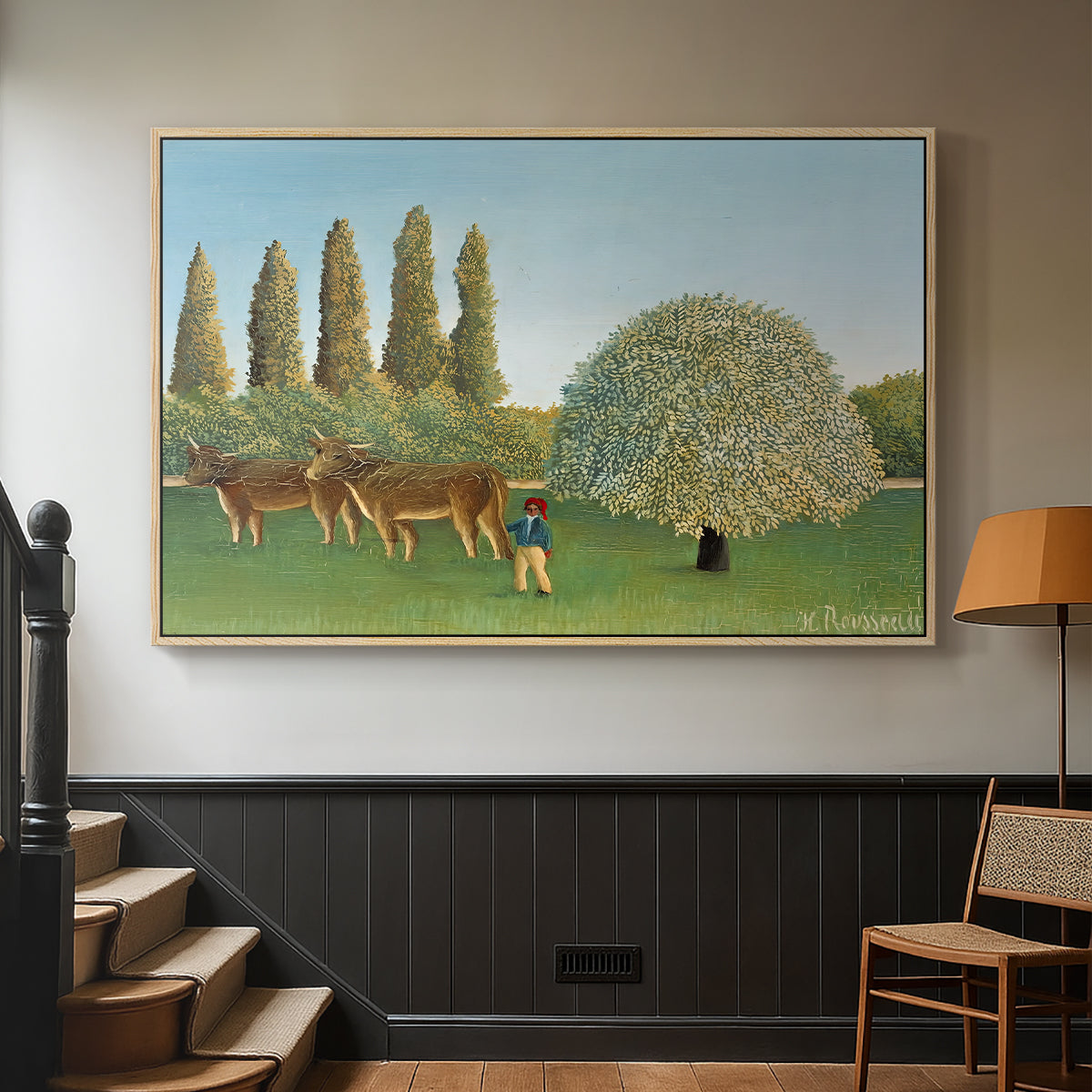 Meadlowland (The Pasture), 1910 - Floater Framed Canvas Print