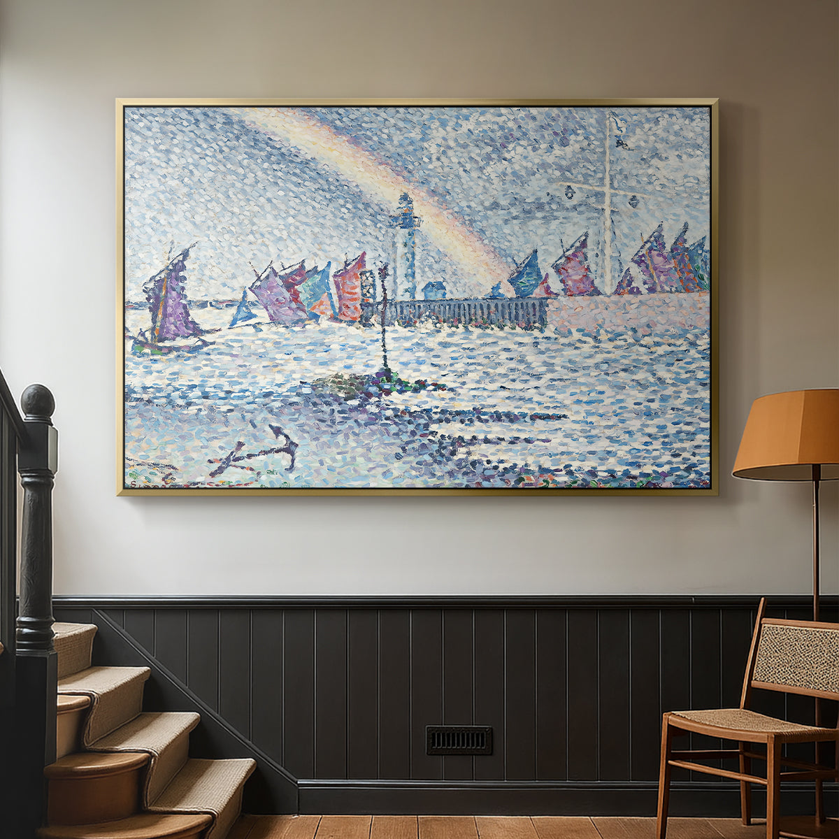 Entrance to the Port of Honfleur, 1899 - Floater Framed Canvas Print