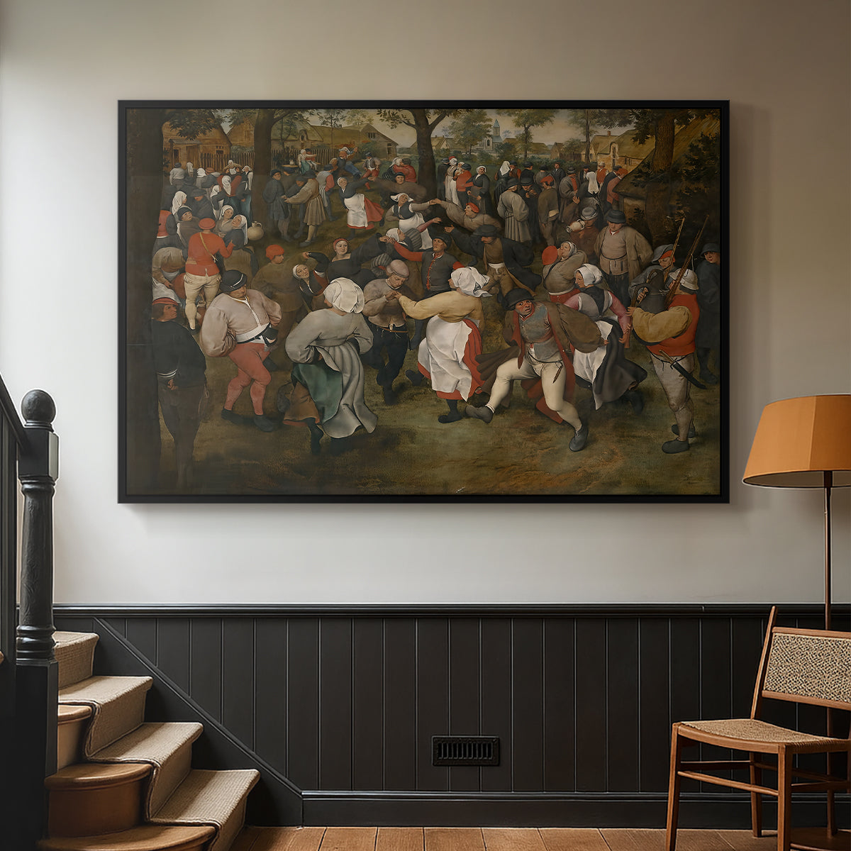 The Wedding Dance, c. 1566 - Floater Framed Canvas Print