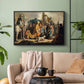 David with Goliath's Head in front of Saul, for Rembrandt, 1627 - Floater Framed Canvas Print