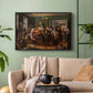 An Auction Scene, 1835 - Floater Framed Canvas Print