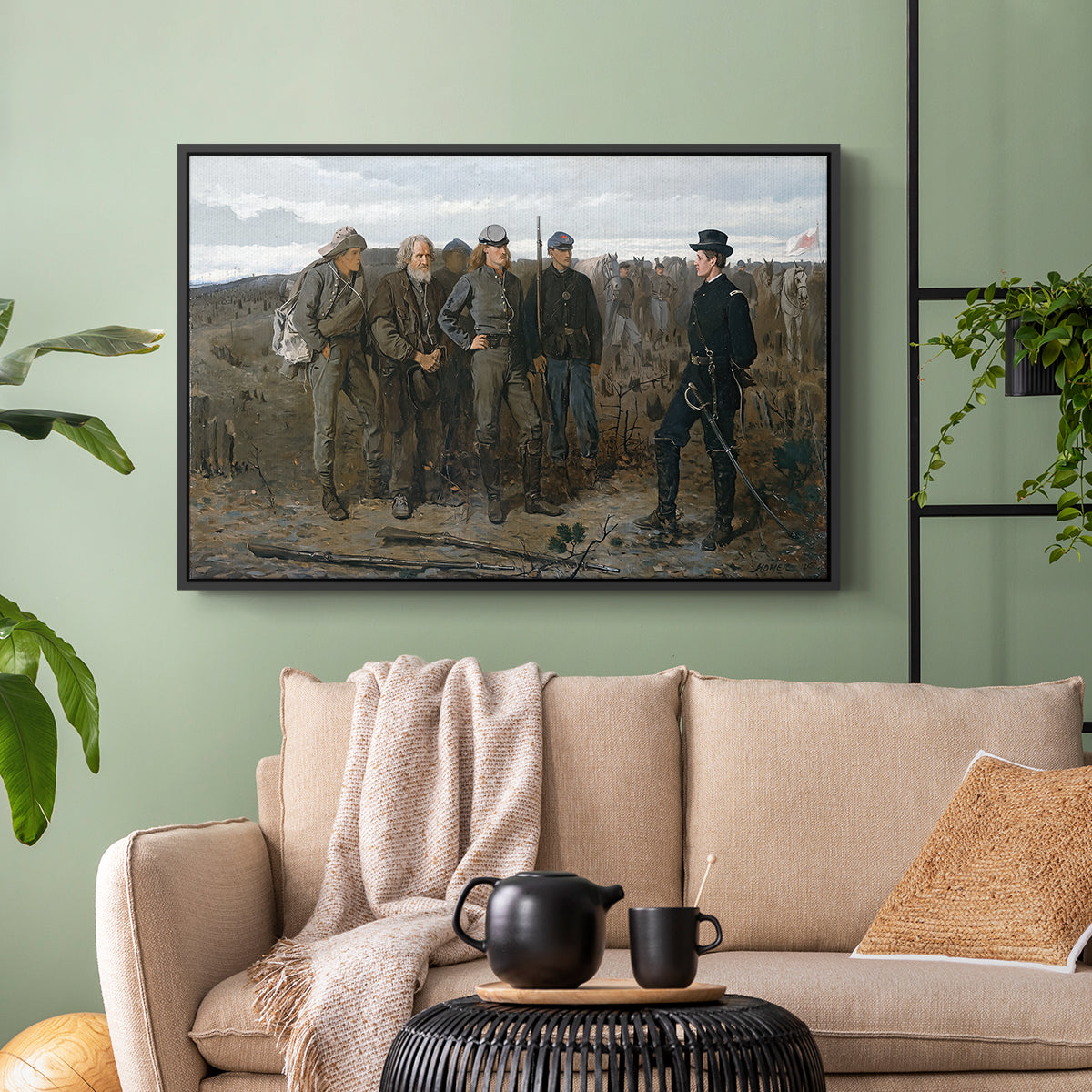 Prisoners from the Front, 1866 - Floater Framed Canvas Print