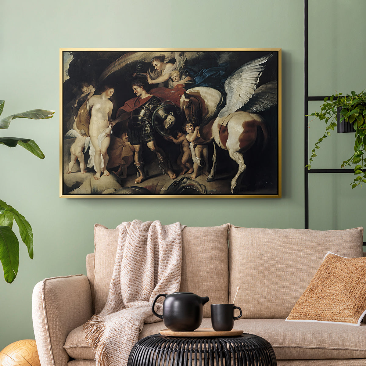 Perseus and Andromeda, c. 1620 - Floater Framed Canvas Print