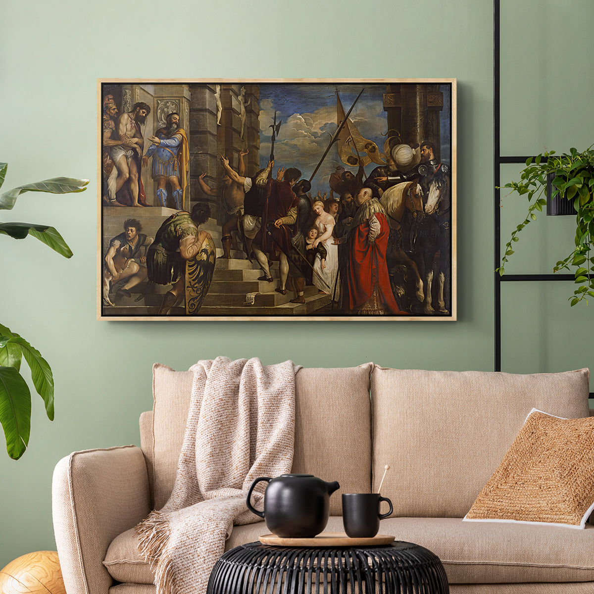 Ecce Homo, c. 1543 - Floater Framed Canvas Print