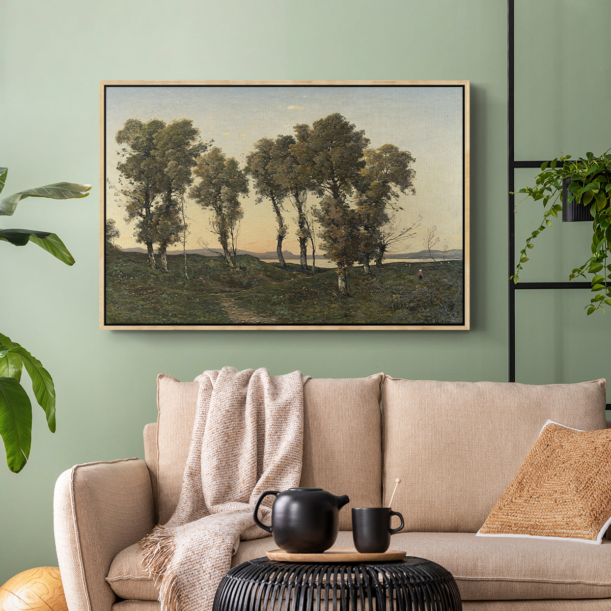 Autumn Evening, 1894 - Floater Framed Canvas Print
