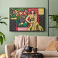 Seated Woman with a Vase of Amaryllis, 1941 - Floater Framed Canvas Print