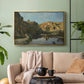 River Landscape with Cliffs, c. 1850-1860 - Floater Framed Canvas Print