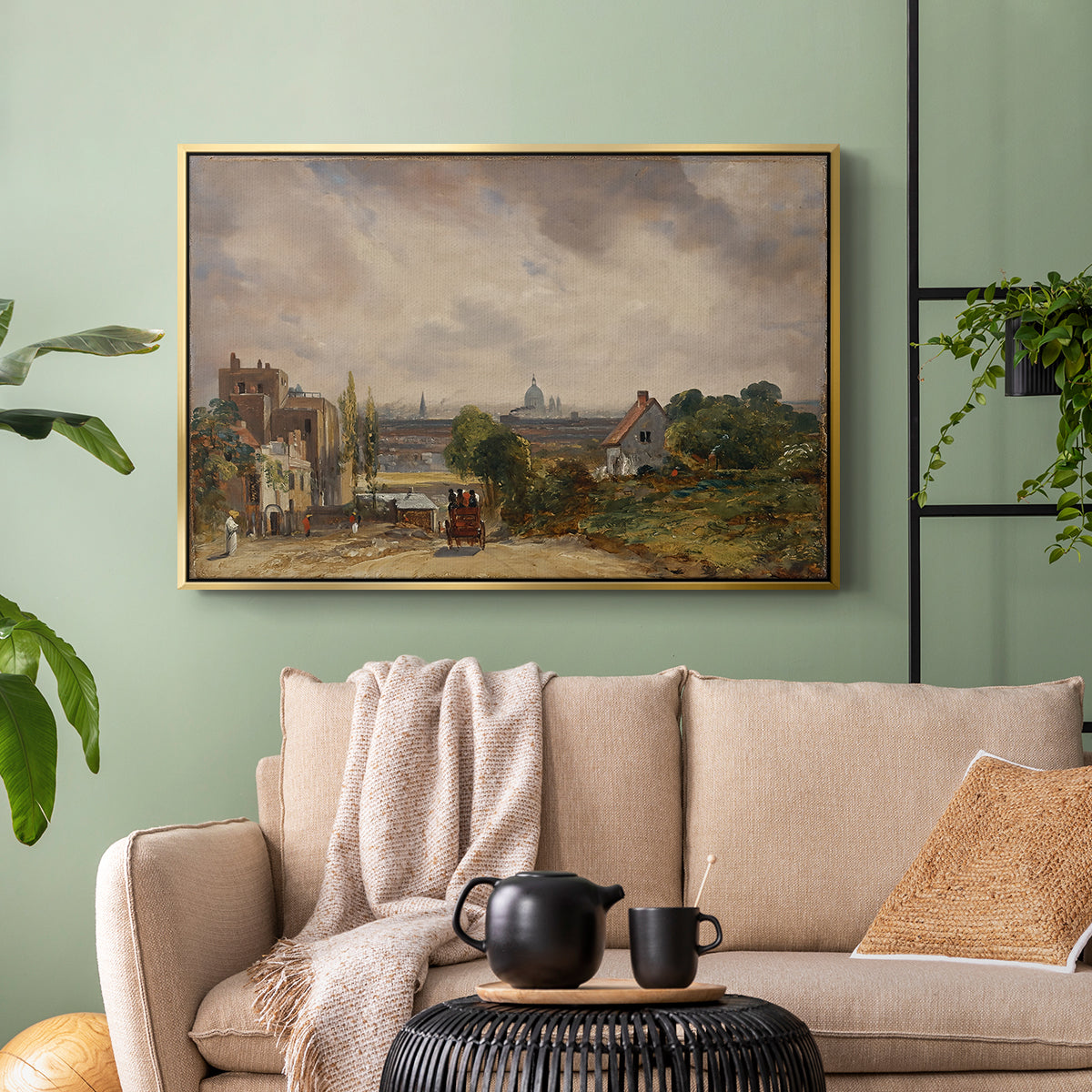 Sir Richard Steele's Cottage, Hampstead, c. 1832 - Floater Framed Canvas Print