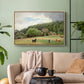 Farm with Grazing Cows (Bondegård med beitende kuer), 1892 - Floater Framed Canvas Print