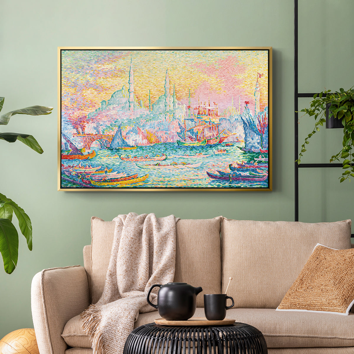 The Golden Horn, Constantinople, 1907 - Floater Framed Canvas Print