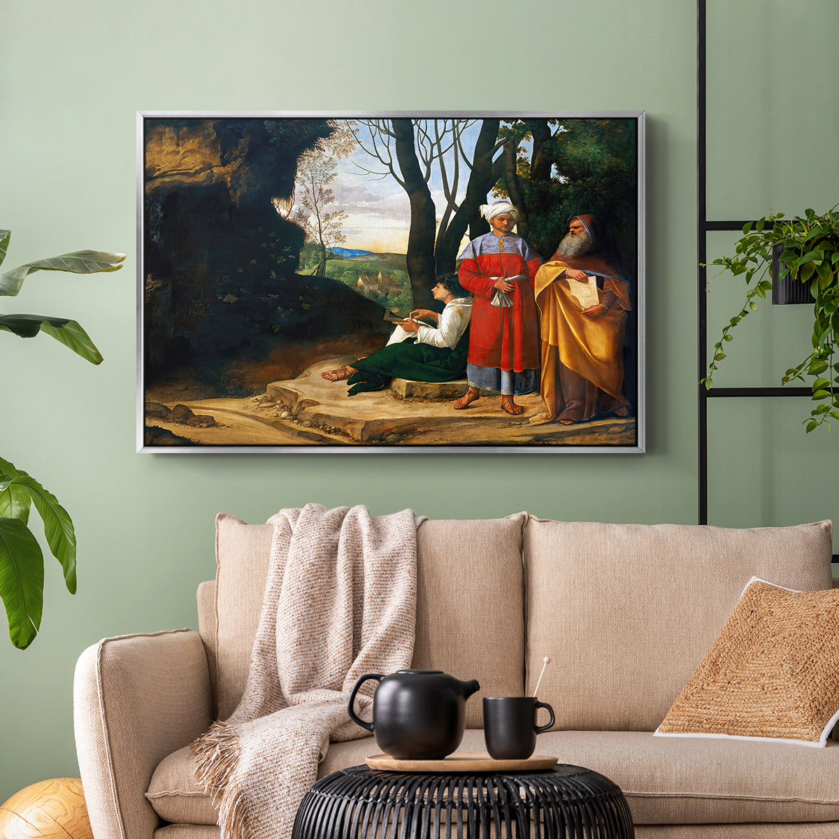 The Three Philosophers, c. 1508-1509 - Floater Framed Canvas Print