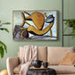 Cat and Big Fish, c. 1931 - Floater Framed Canvas Print