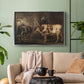 Portraits of Two Extraordinary Oxen, Property of the Earl of Powis, 1814 - Floater Framed Canvas Print