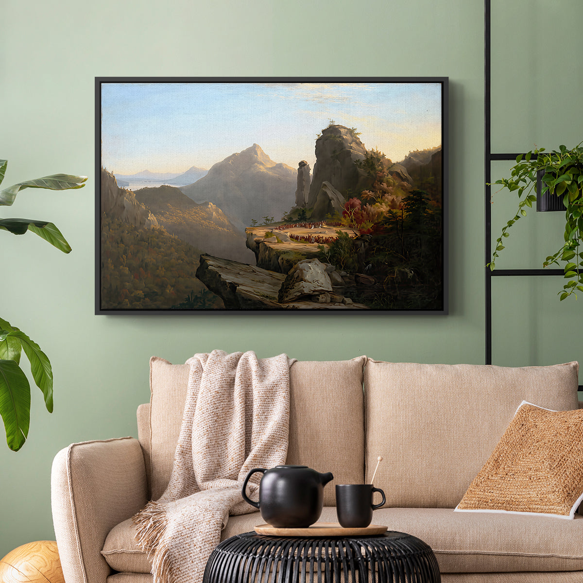 Scene from “The Last of the Mohicans”, 1827 - Floater Framed Canvas Print