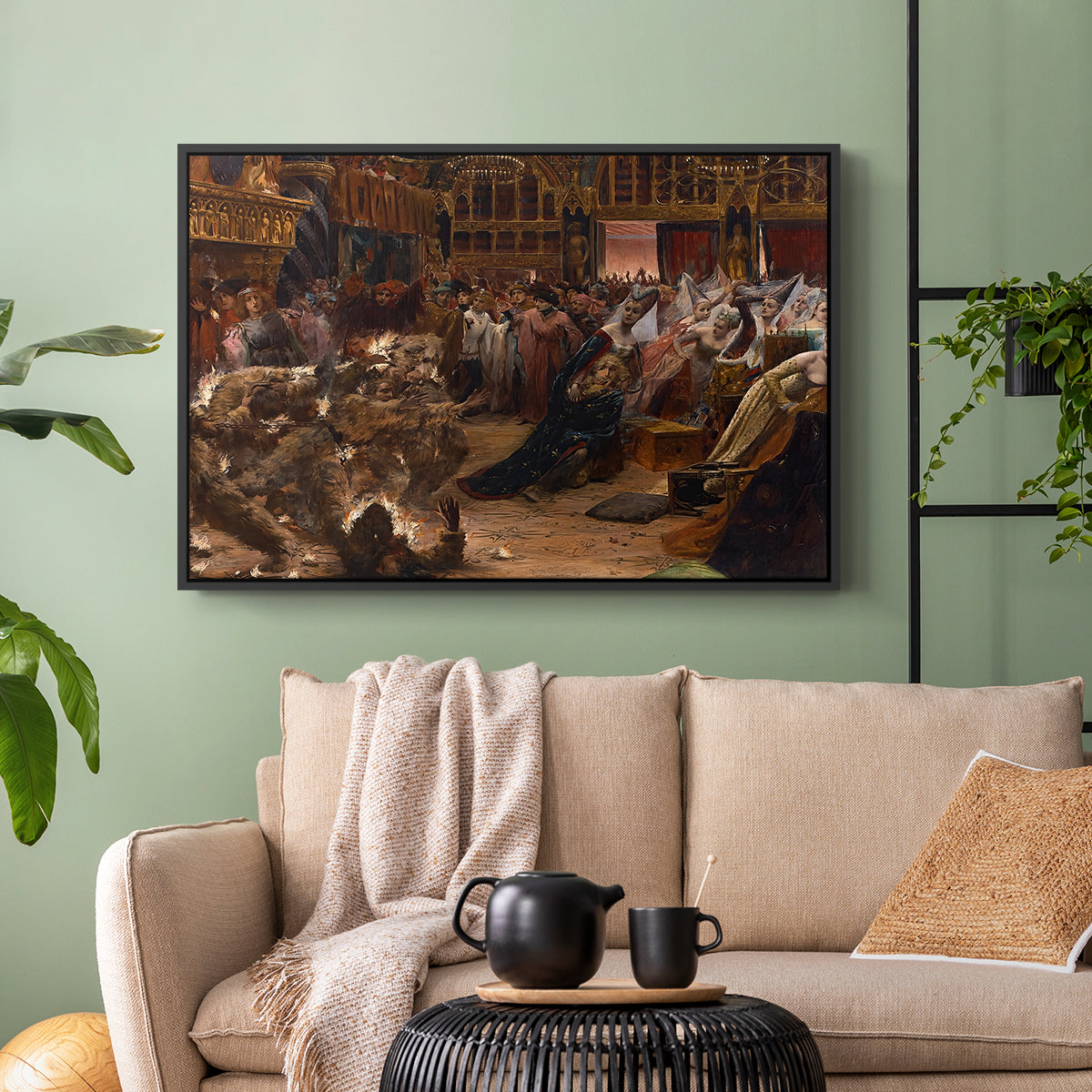 Ball of the Burning Men, 1889 - Floater Framed Canvas Print