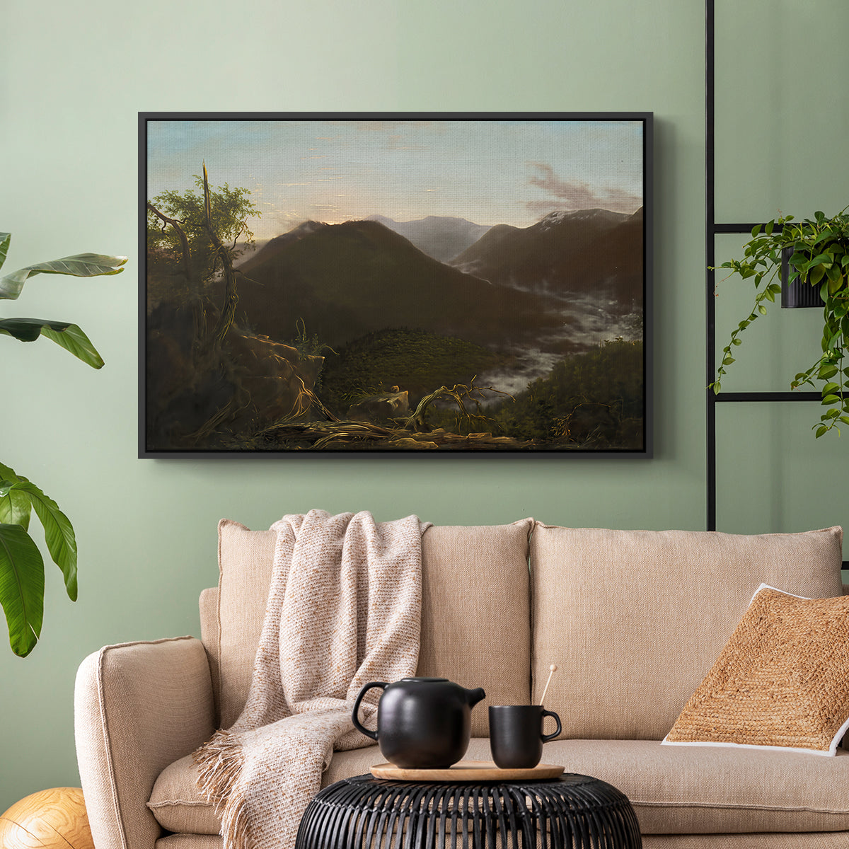 Sunrise in the Catskill Mountains, 1826 - Floater Framed Canvas Print