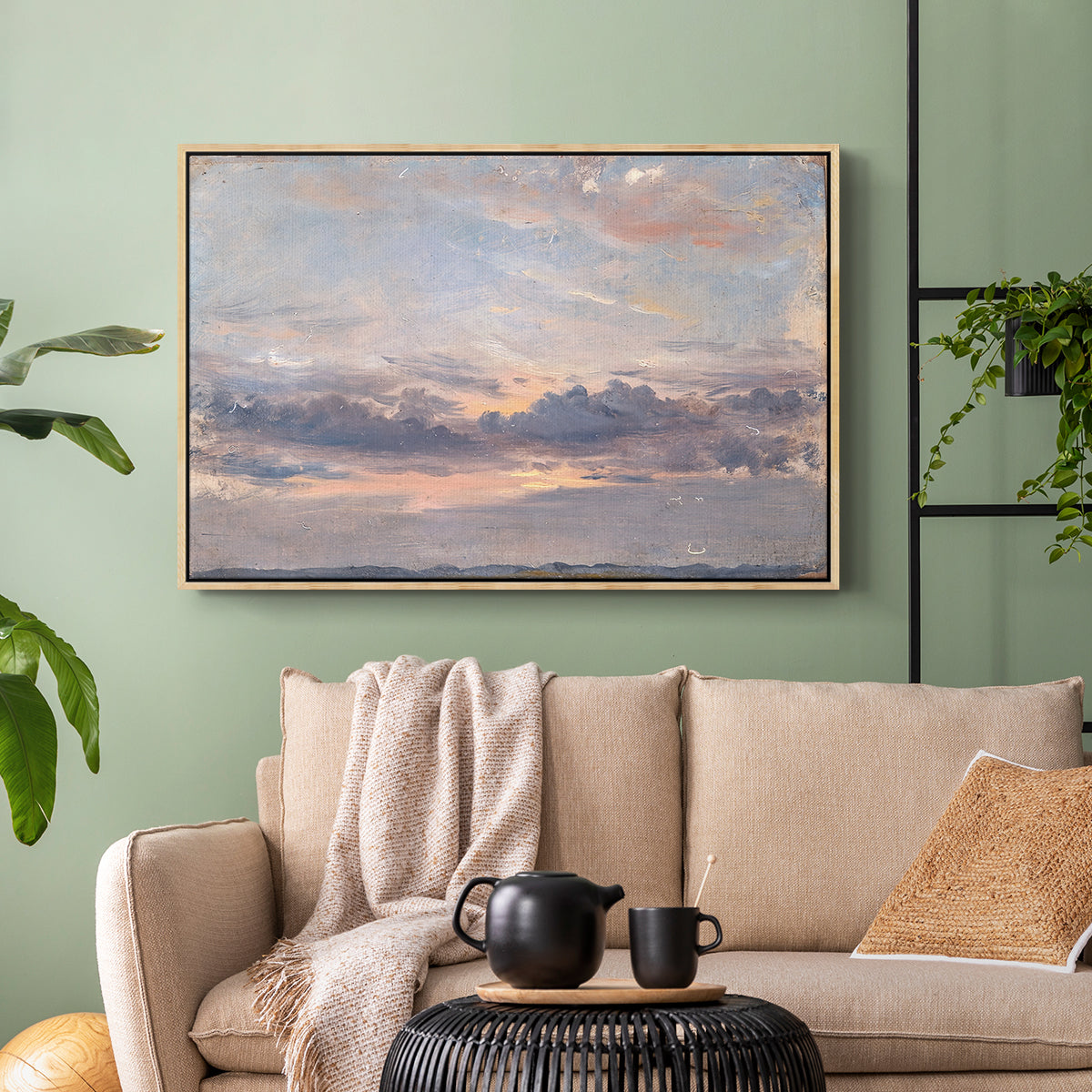 A Cloud Study, Sunset, c. 1821-1822 - Floater Framed Canvas Print