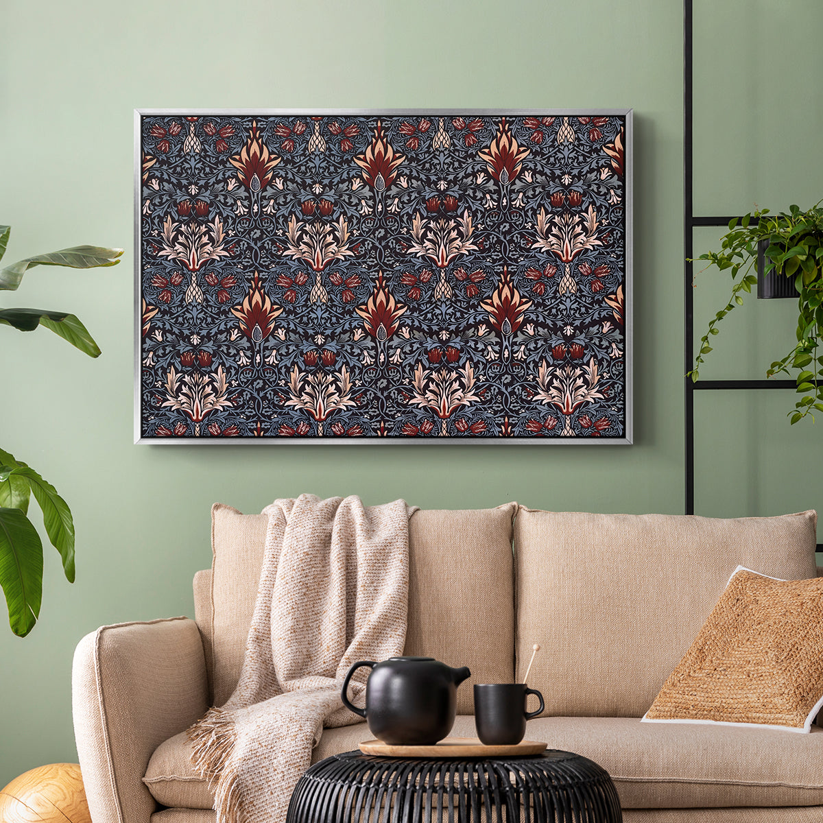 Snakeshead (Printed Textile), c. 1876 - Floater Framed Canvas Print
