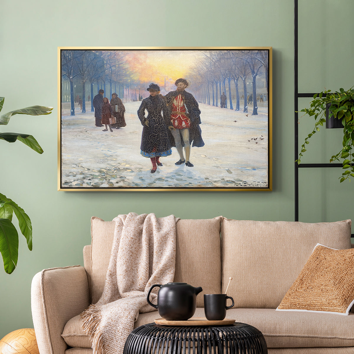 Morning after the Carnival, 1884 - Floater Framed Canvas Print