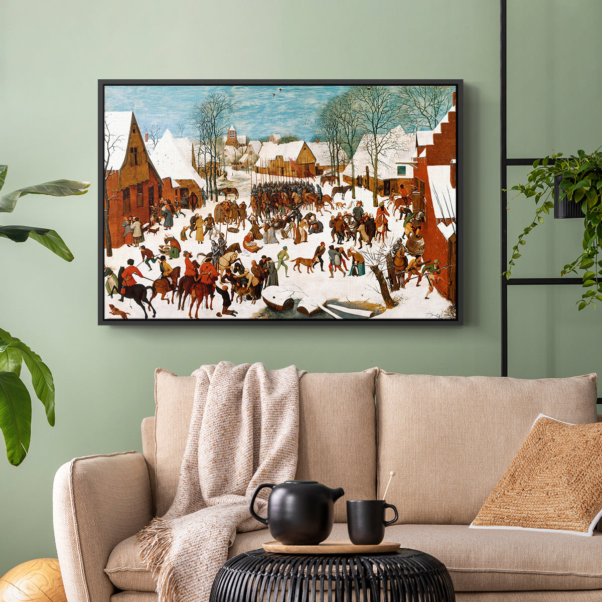 Massacre of the Innocents, c. 1565-1567 - Floater Framed Canvas Print