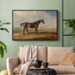 Dr. Syntax, a Bay Racehorse, Standing in a Coastal Landscape, an Estuary Beyond, c. 1820 - Floater Framed Canvas Print