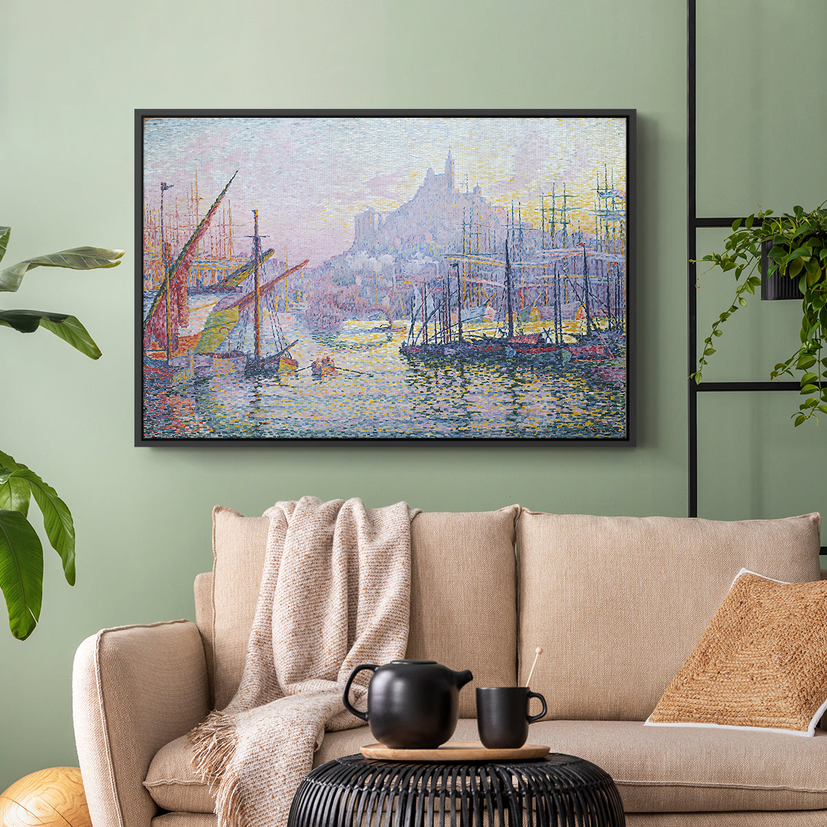 The Port of Marseille, 1905 - Floater Framed Canvas Print
