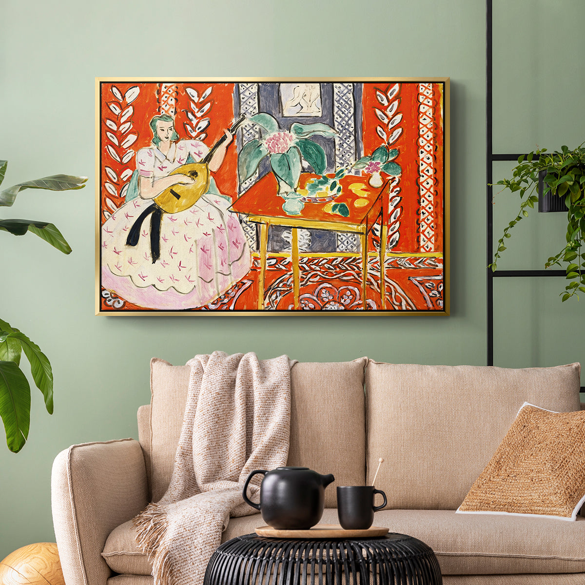 The Lute (Le luth), 1943 - Floater Framed Canvas Print