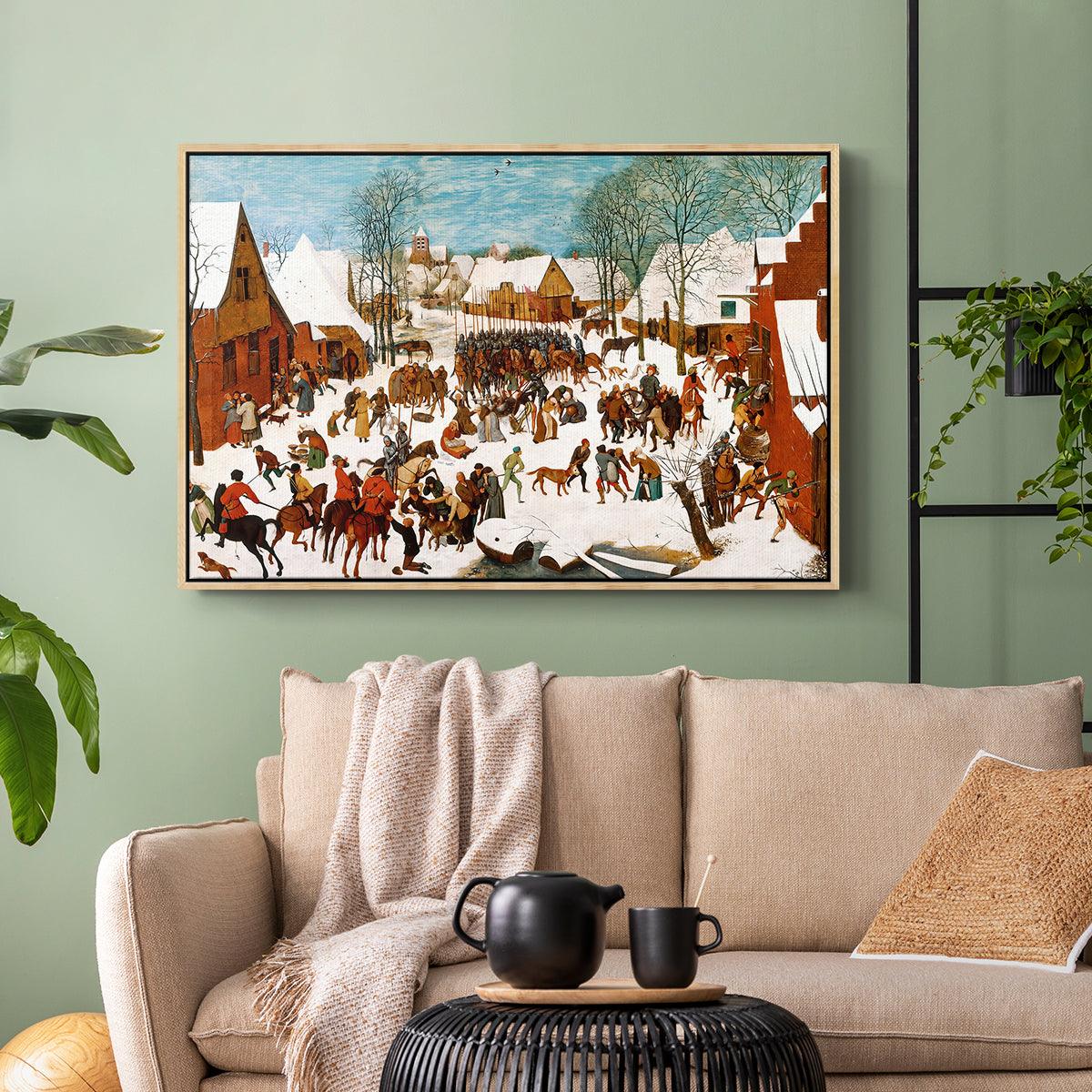 Massacre of the Innocents, c. 1565-1567 - Floater Framed Canvas Print