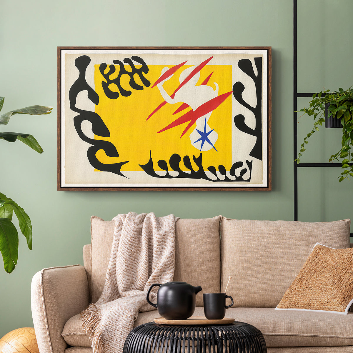 The Nightmare of the White Elephant, from Jazz, 1947 - Floater Framed Canvas Print