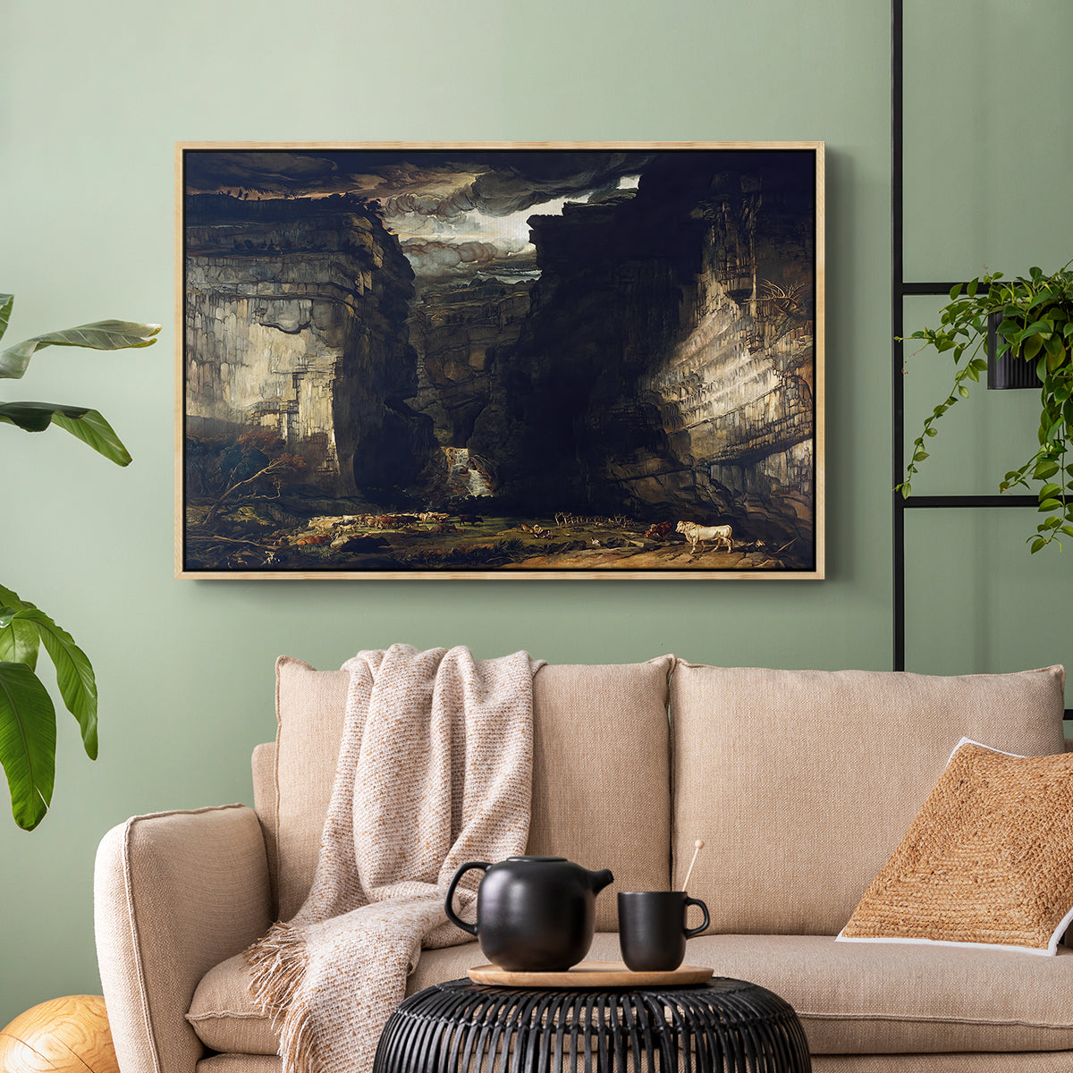 Gordale Scar, c. 1811-1813 - Floater Framed Canvas Print