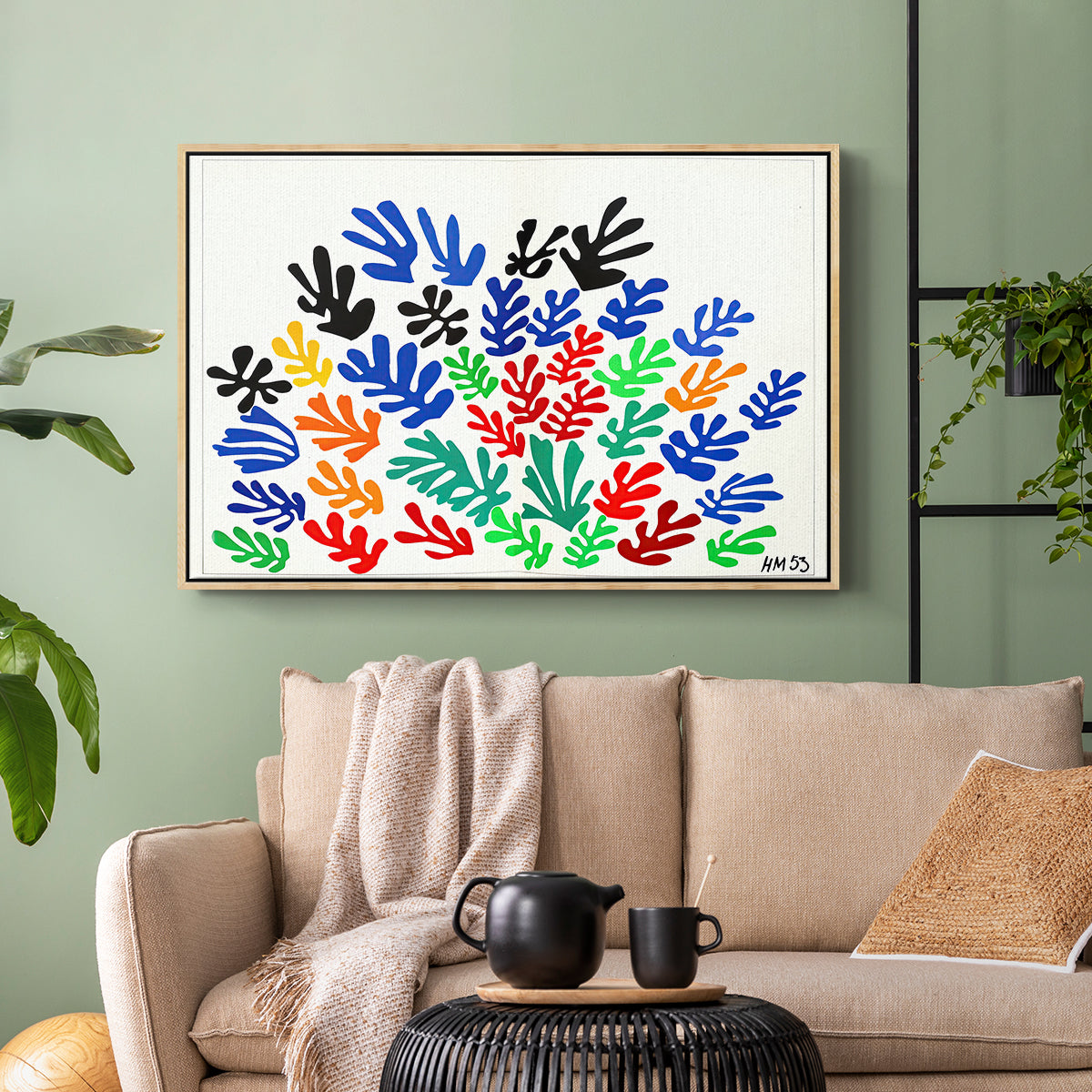 The Sheaf (La gerbe), 1953 - Floater Framed Canvas Print