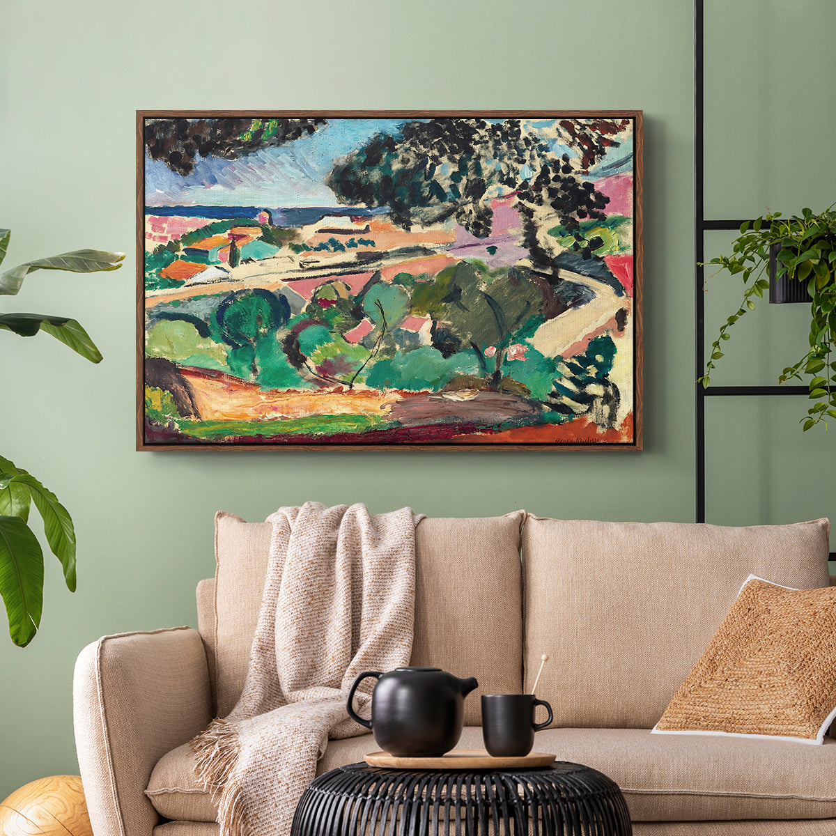 Landscape at Collioure, 1907 - Floater Framed Canvas Print