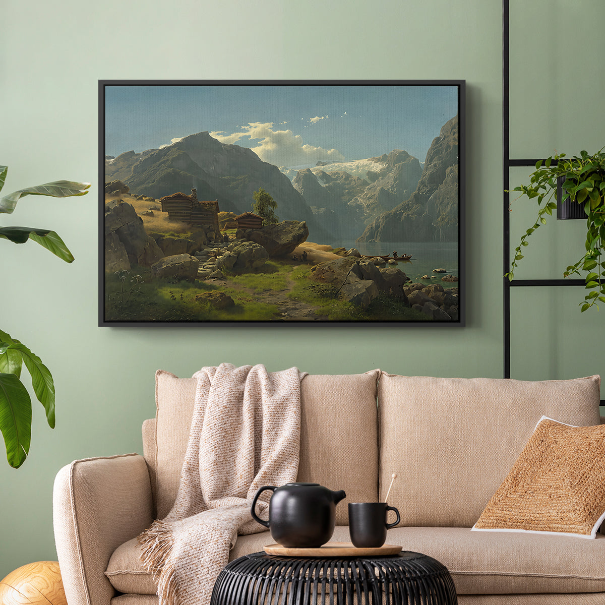 Balestrand, 1848 - Floater Framed Canvas Print