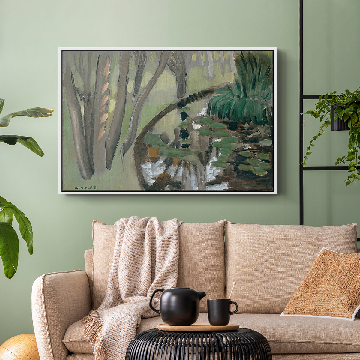 The Stream, Maintenon, 1918 - Floater Framed Canvas Print