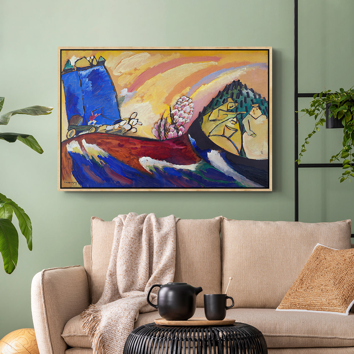 Painting with Troika, 1911 - Floater Framed Canvas Print