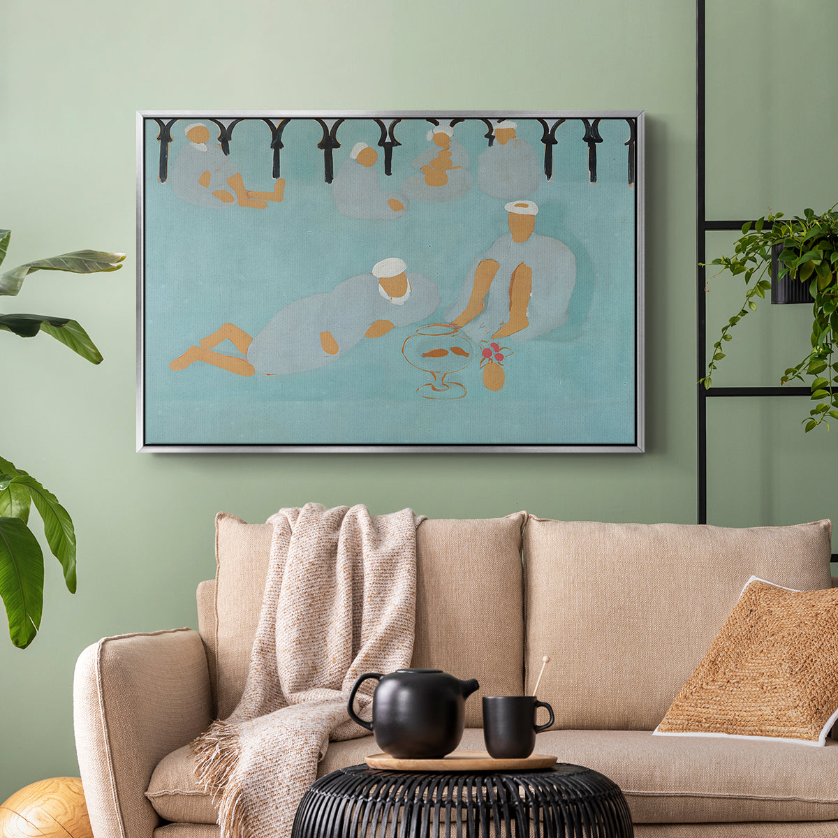 Arab Coffeehouse (Le café Maure), 1913 - Floater Framed Canvas Print
