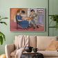 Domino Players, 1921 - Floater Framed Canvas Print