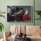 The Glass of Wine, c. 1660 - Floater Framed Canvas Print
