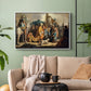 David with Goliath's Head in front of Saul, for Rembrandt, 1627 - Floater Framed Canvas Print