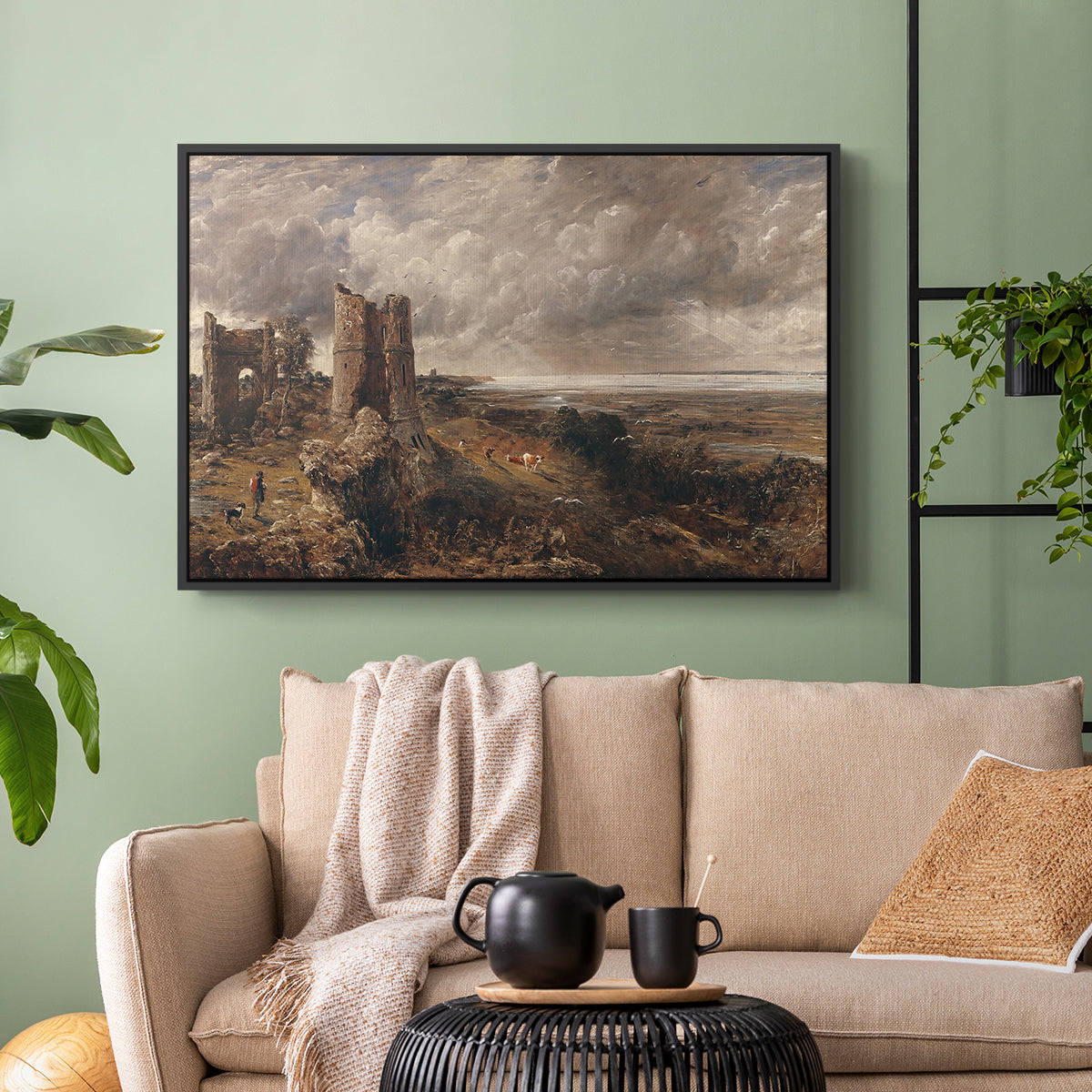 Hadleigh Castle, Mouth of Thames, c. 1829 - Floater Framed Canvas Print
