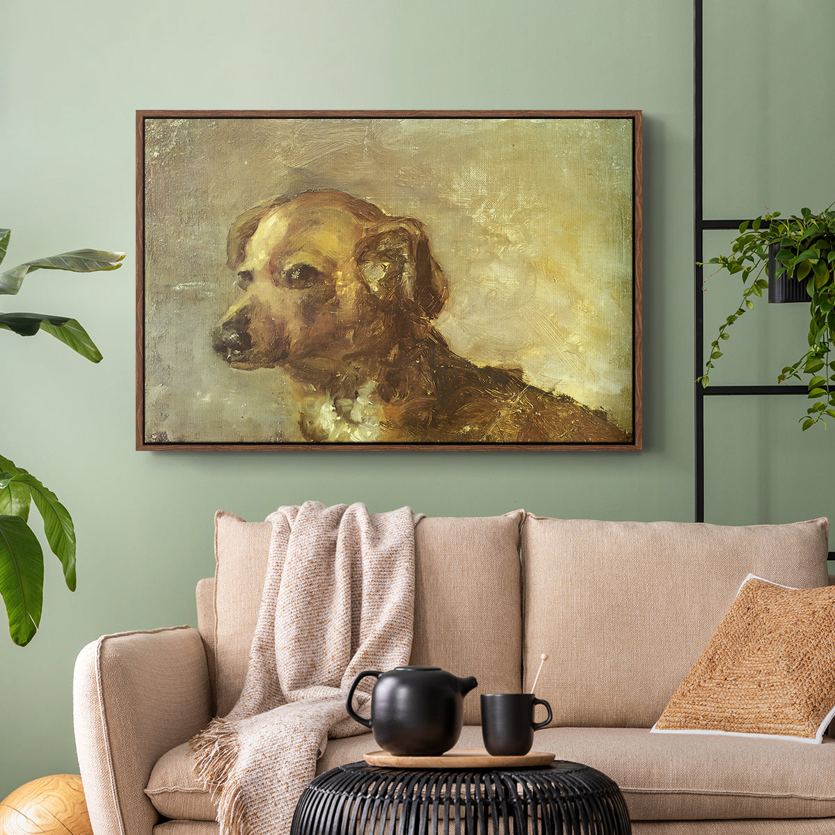 Cliper, the Artist's Dog, 1895 - Floater Framed Canvas Print