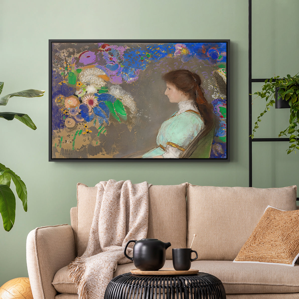 Portrait of Violette Heymann, 1910 - Floater Framed Canvas Print