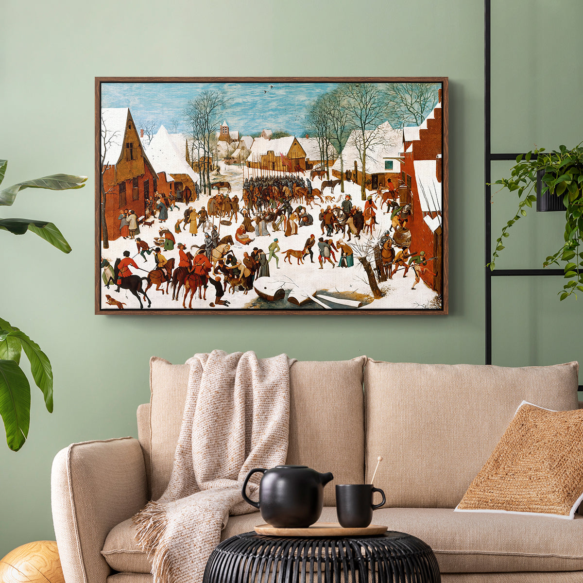 Massacre of the Innocents, c. 1565-1567 - Floater Framed Canvas Print